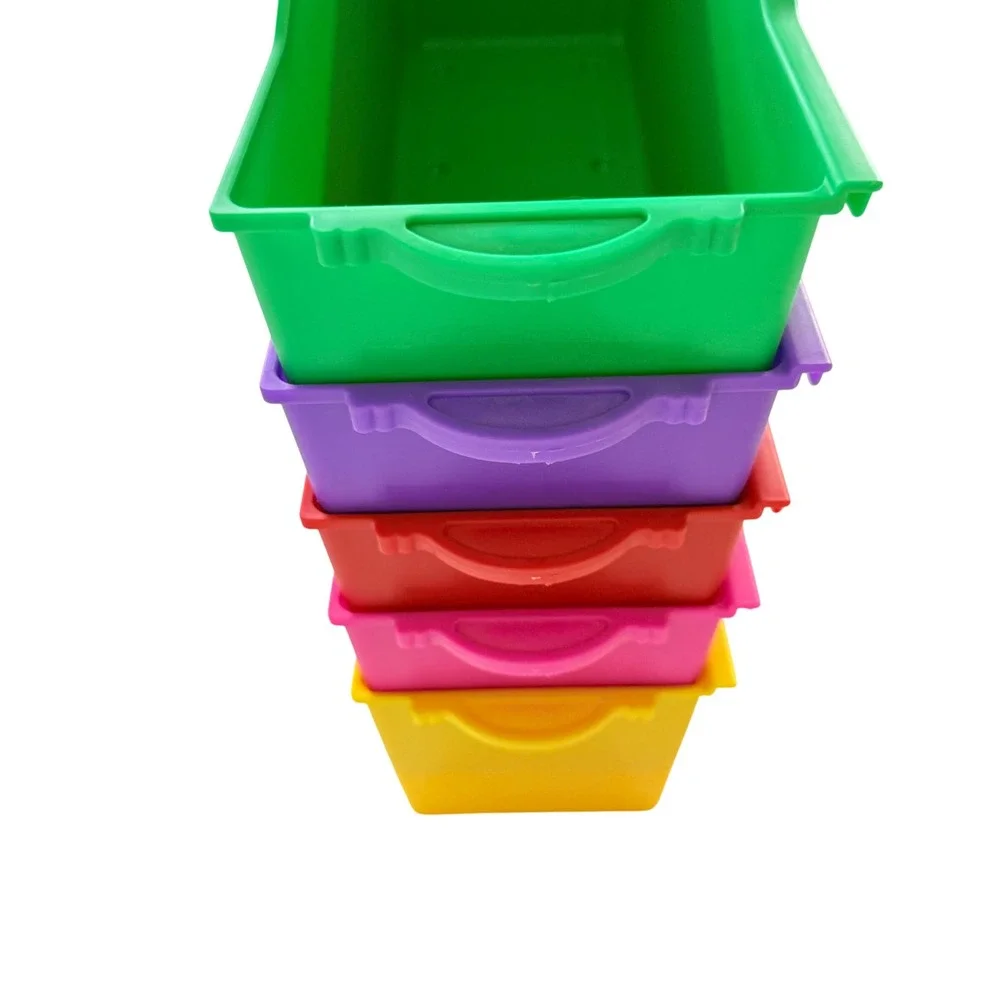 Large Plastic Book Folder Magazine Bin Organizer Set of 5 Storage Bin classroom